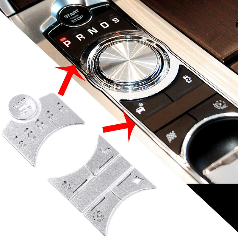 For 2012-2015 Jaguar XF central control shift button sticker car interior accessories aluminum alloy shift button panel sticker