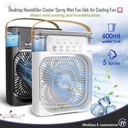 Portable Humidifier Air Conditioner Fan Household Hydrocooling Water mist Cooler Portable Air Adjustment For Office 3 Speed Fan