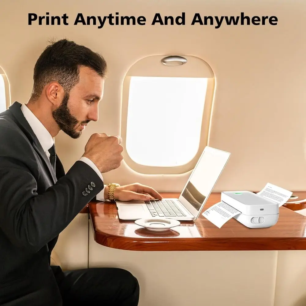Stampante termica A4 ricaricabile 2025 Mini supporto Windows A80 Stampante portatile Attrezzatura da ufficio multiuso multifunzionale