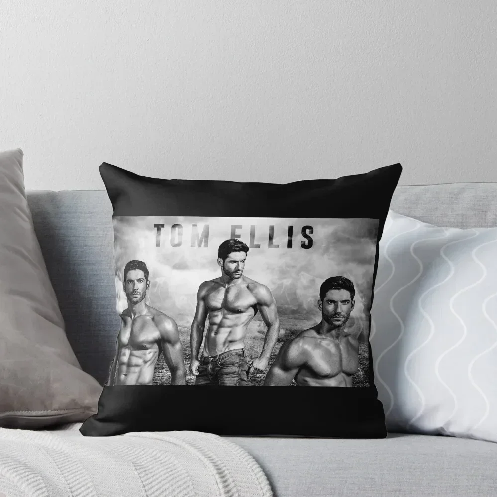

Lucifer - Tom Ellis Collage Throw Throw Pillow home decor items Pillow Cases Decorative autumn pillowcase pillow