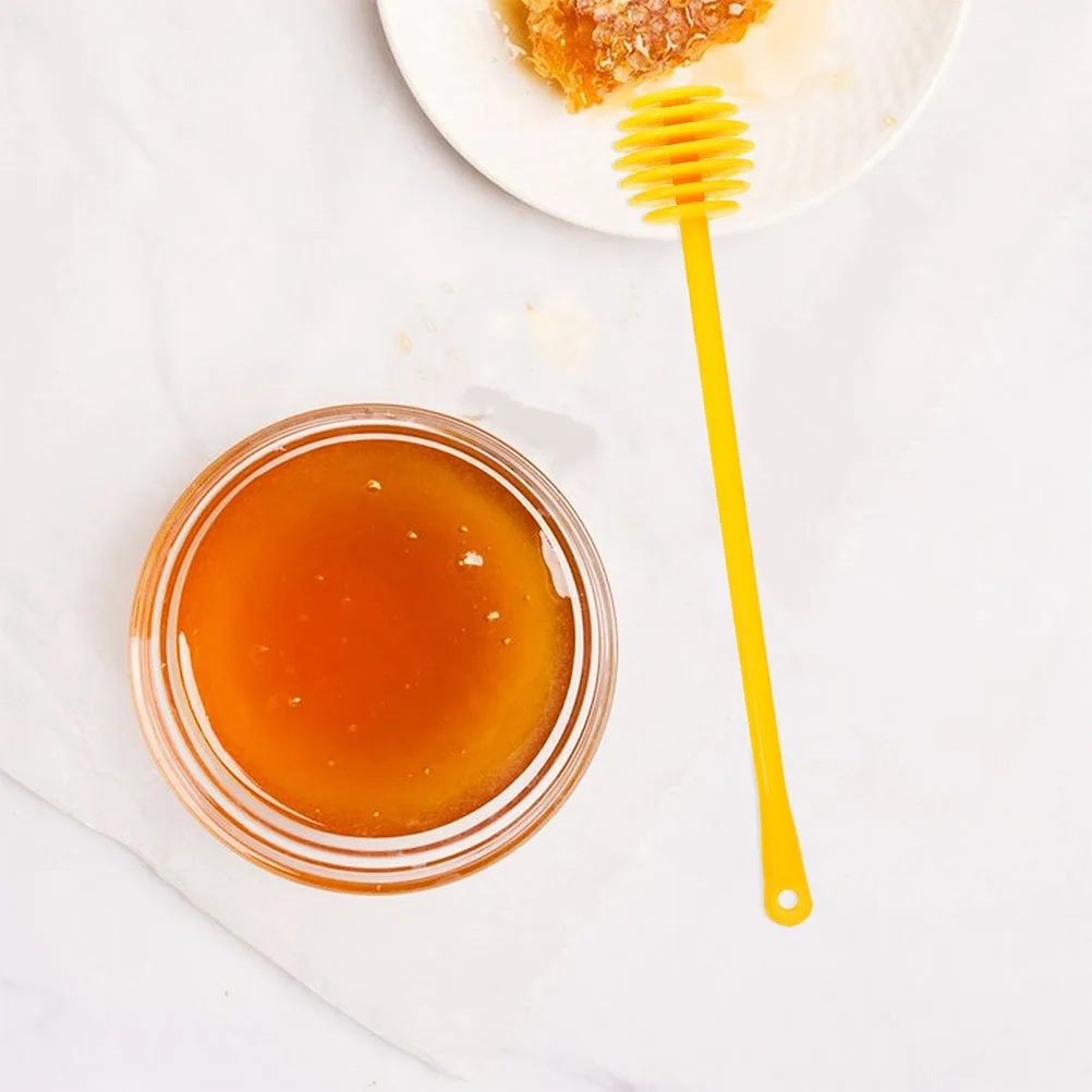 

8Pcs Honey Stirrer Dipper Sticks Plastic Long Handle for Honey Jar Mixing Dispensing Bee Equipment Supplies Beekeeping Supplies