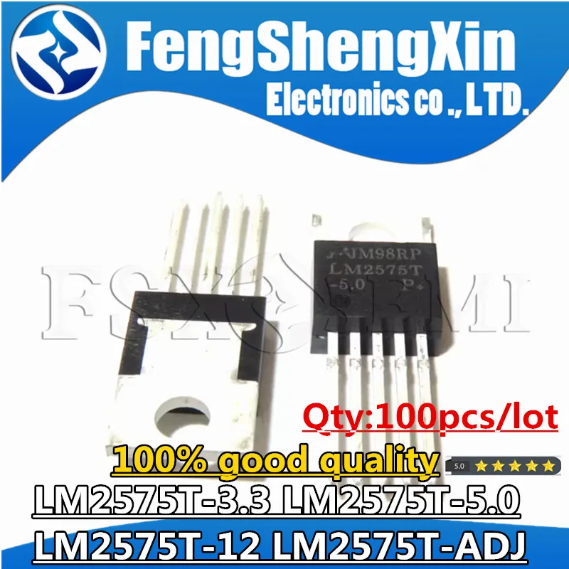 

100pcs/lot LM2575T-3.3 LM2575T-5.0 LM2575T-12 LM2575T-ADJ 3.3V 5V 12V TO-220-5 Voltage Regulator