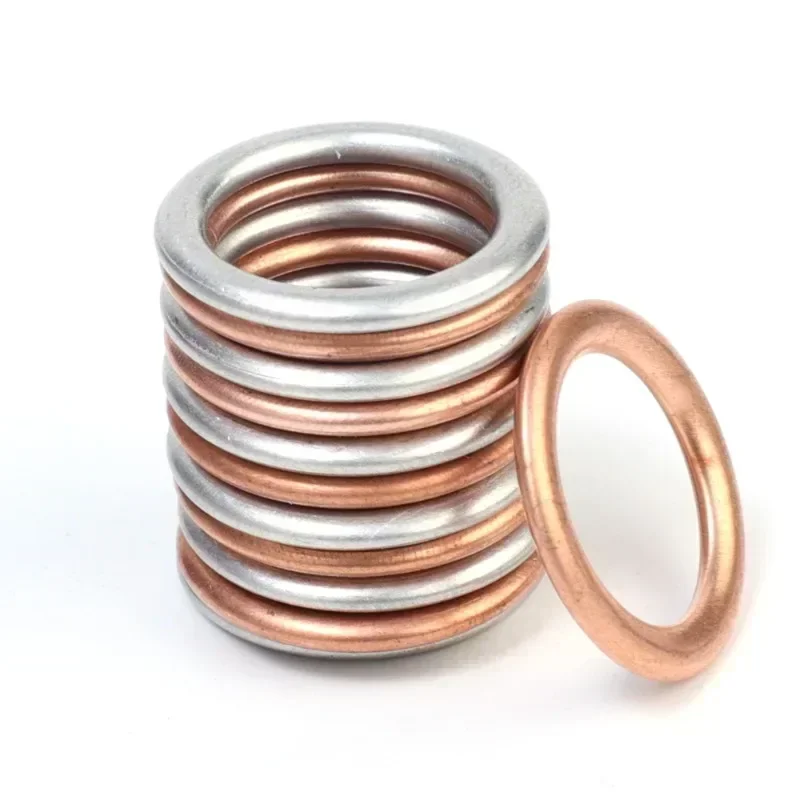 2cm Aluminum Copper Car Oil Pan Drain Plug Gaskets Replaceable Gasket Drainage Bolt Pad Surpport Security Device Accessories