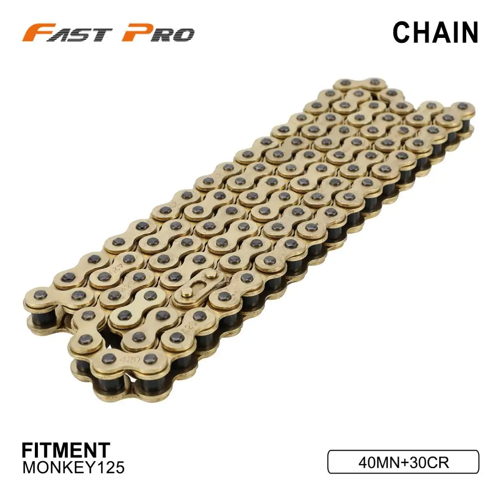 

Chain Motorcycle Accessories For Honda Monkey 125 Mini Bike Off-Road Motocross Alloy Steel 40MN+30CR Motorbike