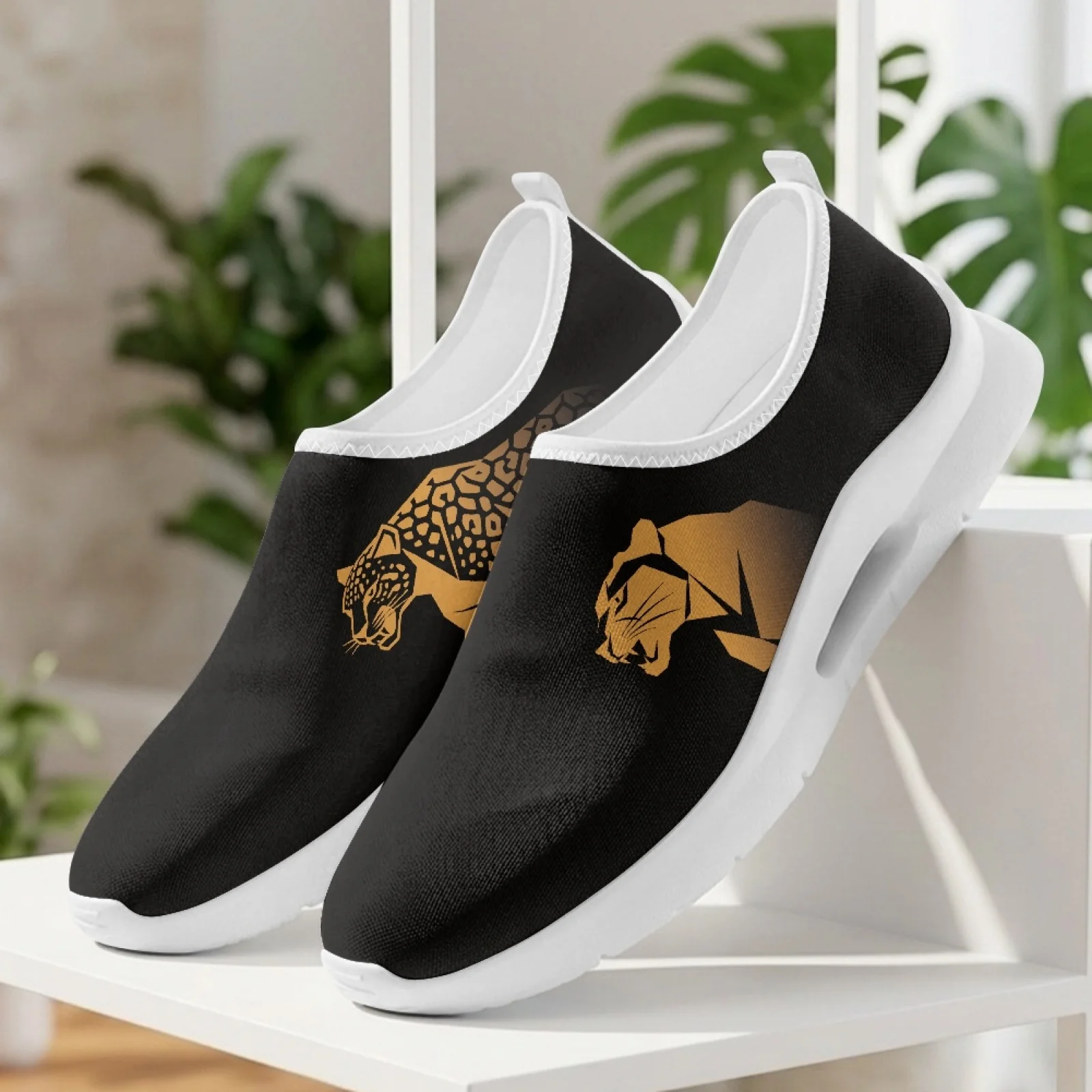 XIXIRIMIDO Women Casual Shoes Slip On Walking Sneakers Nurse Shoes Mens Gym Workout Shoe Breathable Comfort Soft Leopard 35-48