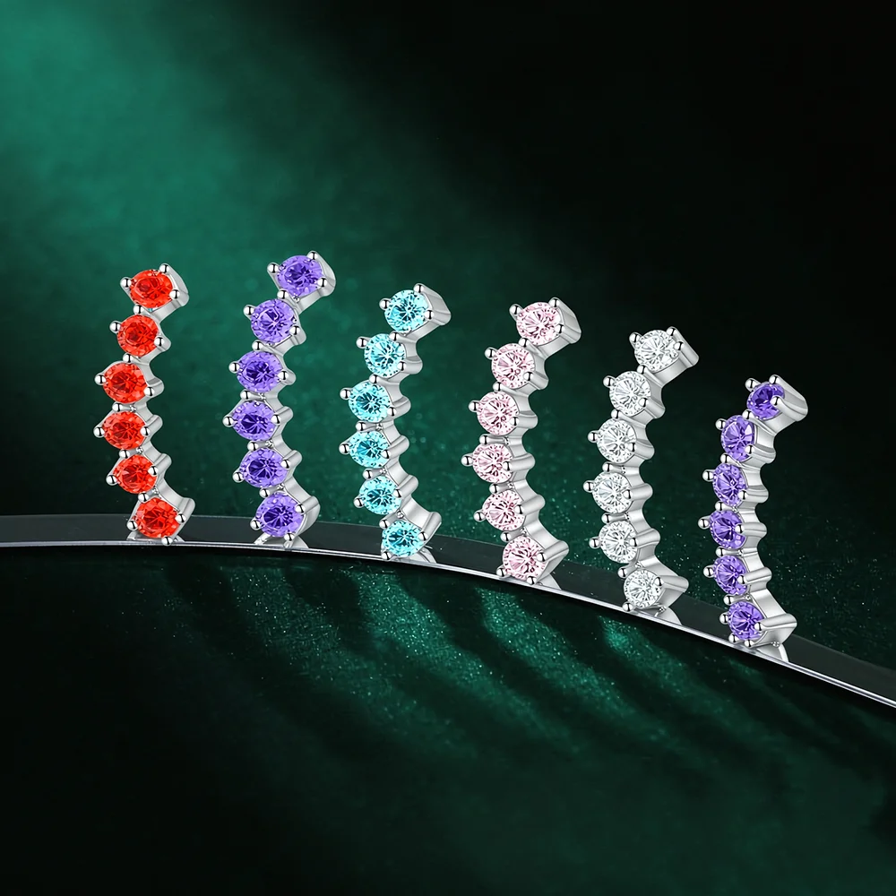 F136 Titanium Labret Piercing Rings Clear CZ Internal Thread Flat Back Studs Earrings for Helix Tragus Cartilage Jewelry