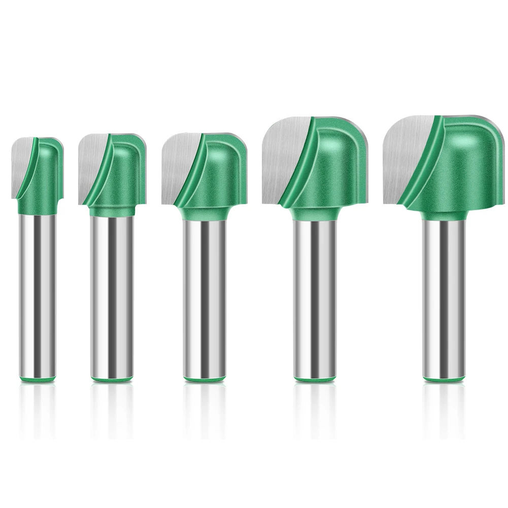 1-5Pcs 8mm Shank Double Arc Round Bottom Cutter Grooving Cutter Woodworking Tools Milling Cutter