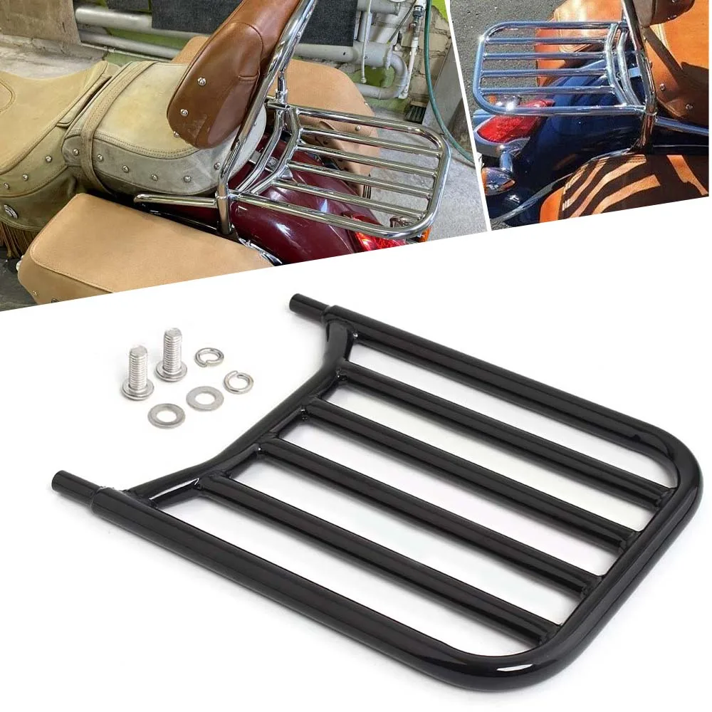 

New Motorcycle Accessories 1 Set Black Backrest Sissy Bar Rear Luggage Rack Steel Fit For 2020-2021 2017-2018 Chieftain Elite