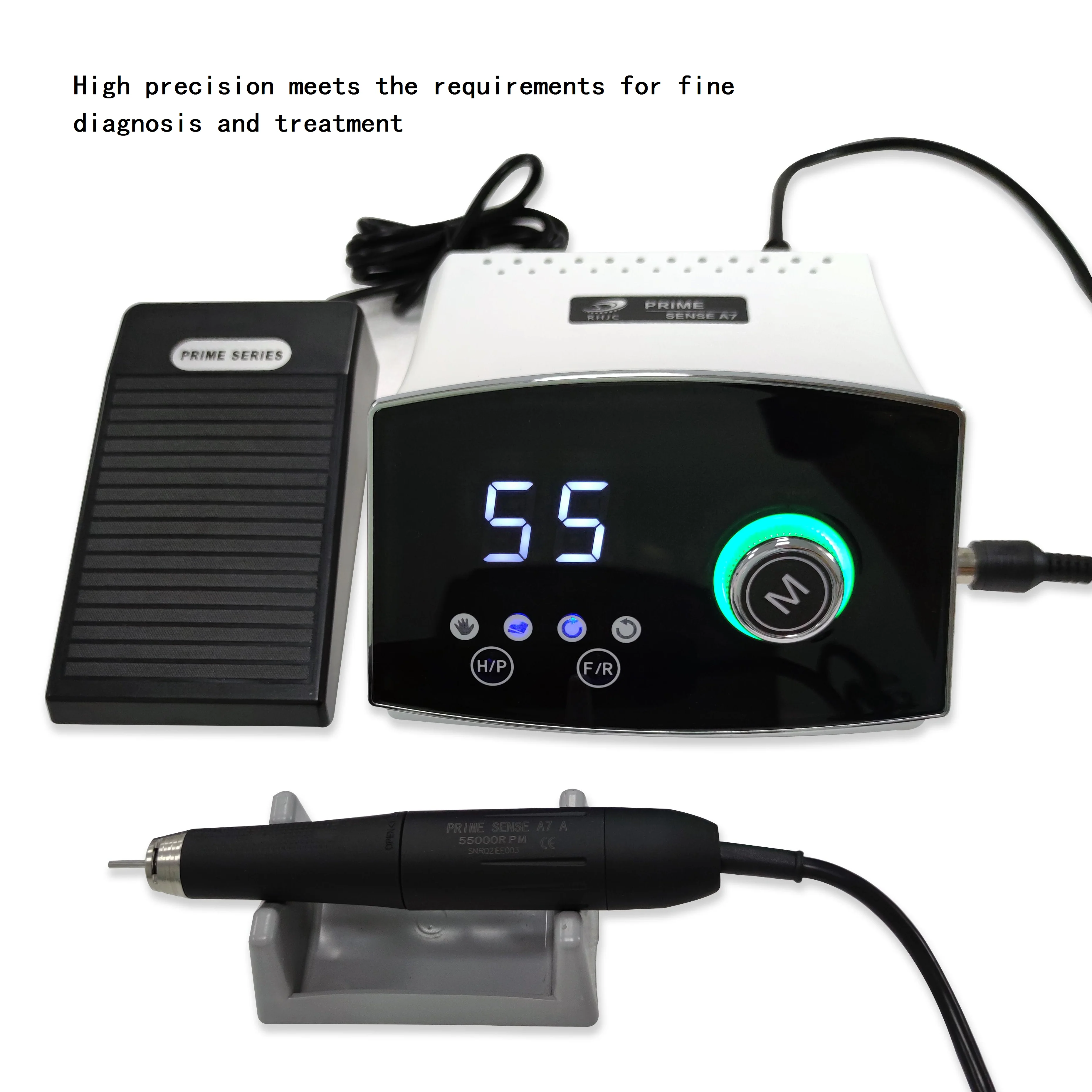 Prime Sense A7 Brushless Micromotor 240W 55000RPM High Speed BLDC Motor Electric Polisher for Nail Art & Jewelry Processing