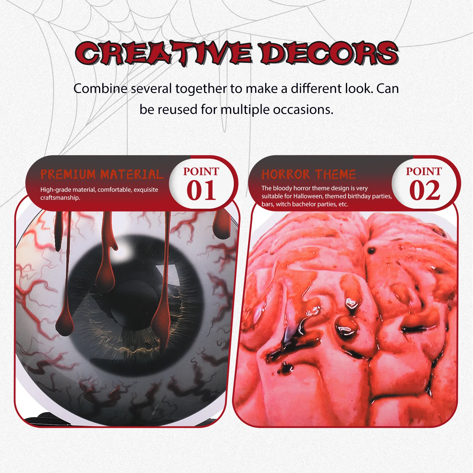 

9 Pcs Ornament Horror Ornaments Halloween Table Decoration Home Decorations The Sign Party Tabletop Centerpieces