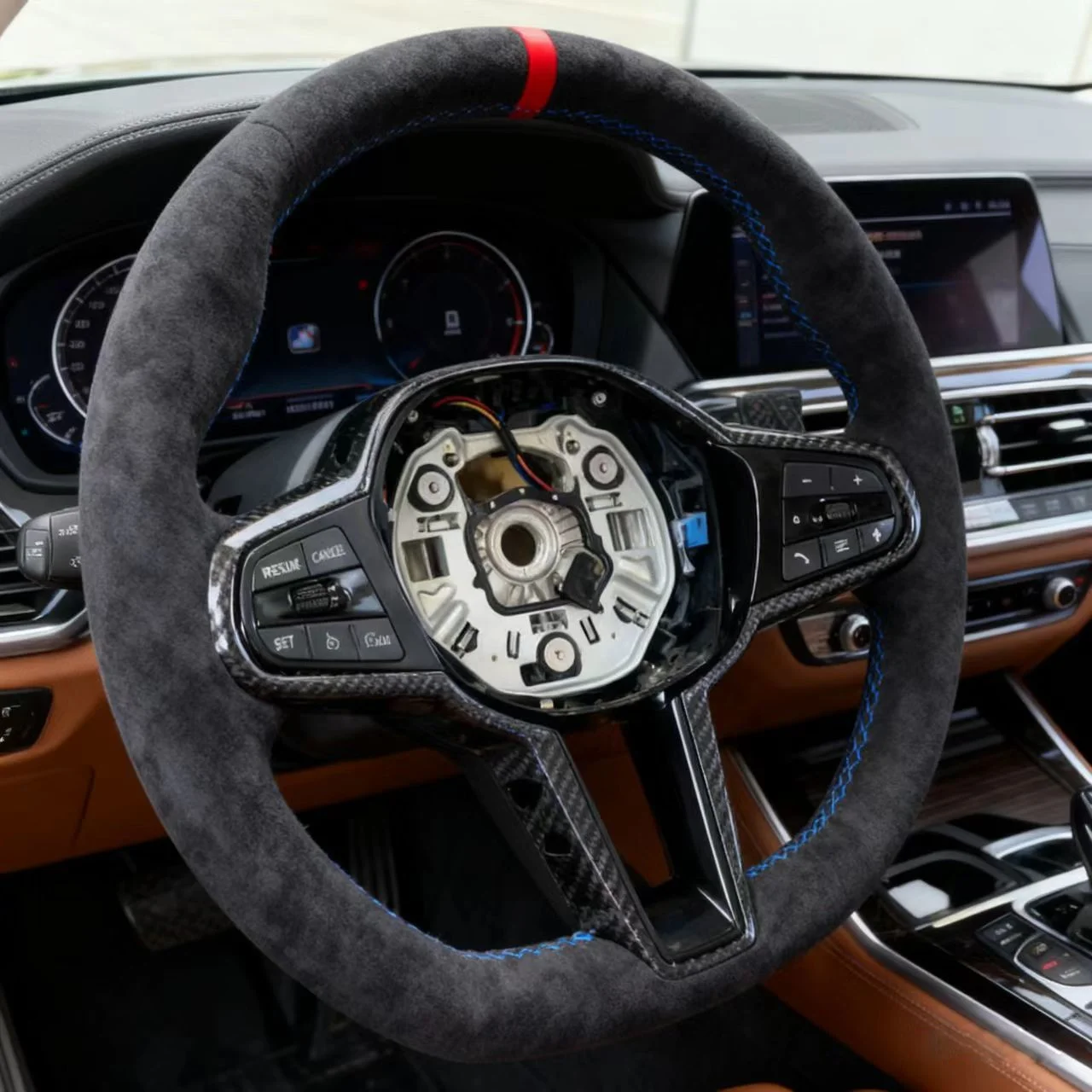 

For M-Performance Leather Sports Steering Wheel For G30/G31/G32/X3/G01-X4/G02/M2/G87/M3/G80/M4/G82/G42/G20/LCI/F90/F10/F30/F90