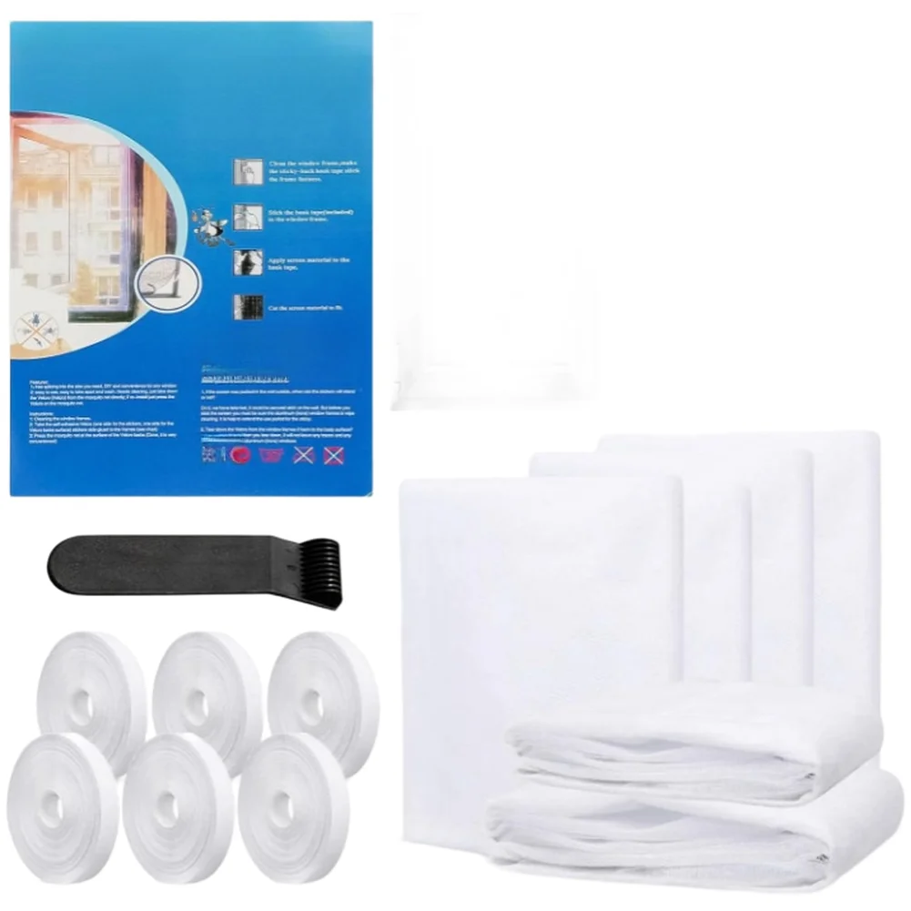 Window Screen Mesh Netting with High Tensile Strength Material 6 Pack for Residential Use in Warm Humid or Dry Climates