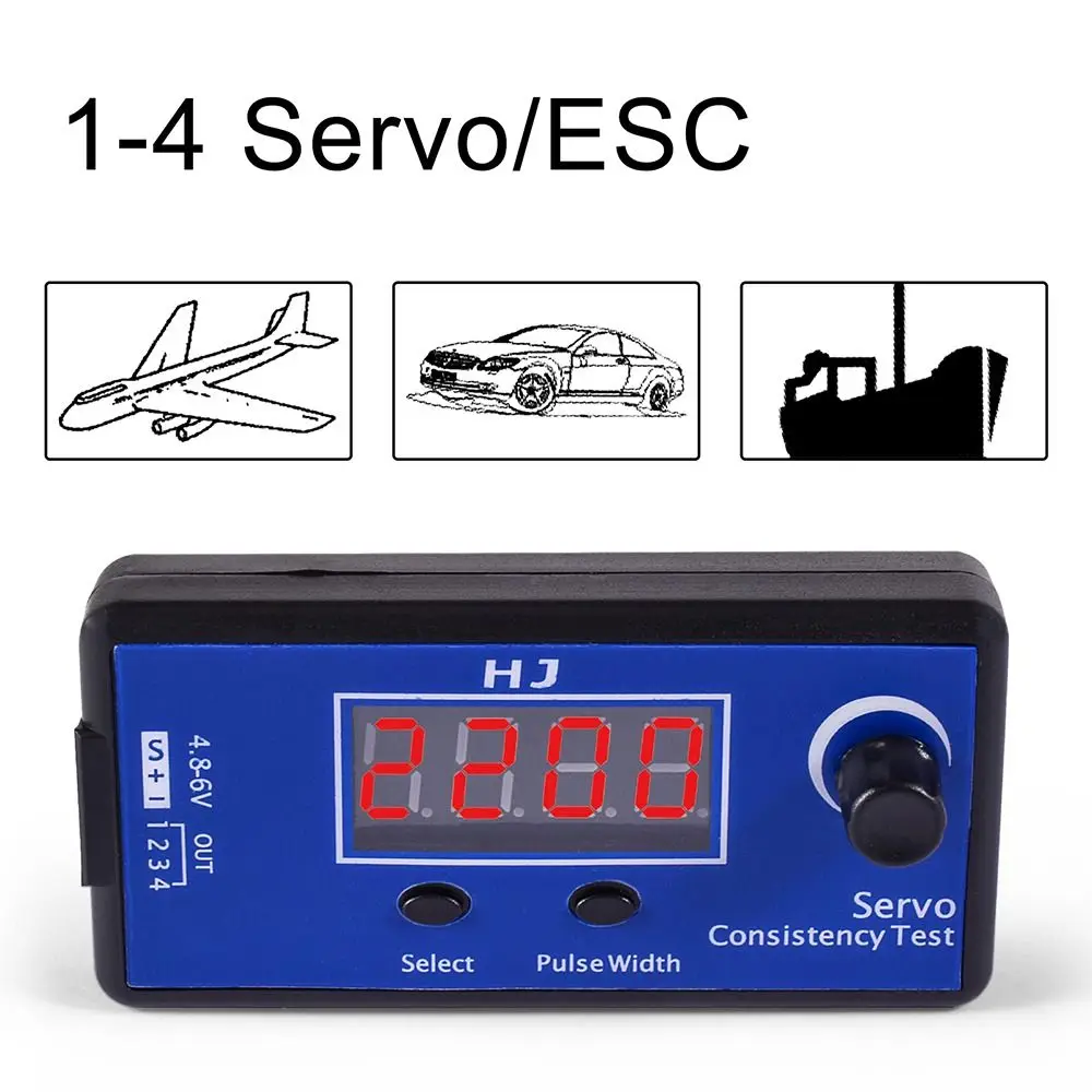 DC 4.8~6V RC Servo Tester Digital Display Tester Digital Servo Tester 3 Modes Digital Speed Controller RC Helicopter Airplane