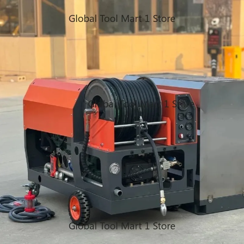 engine drives 550kg large sewage high pressure and large flow sewer dredging and cleaning machine