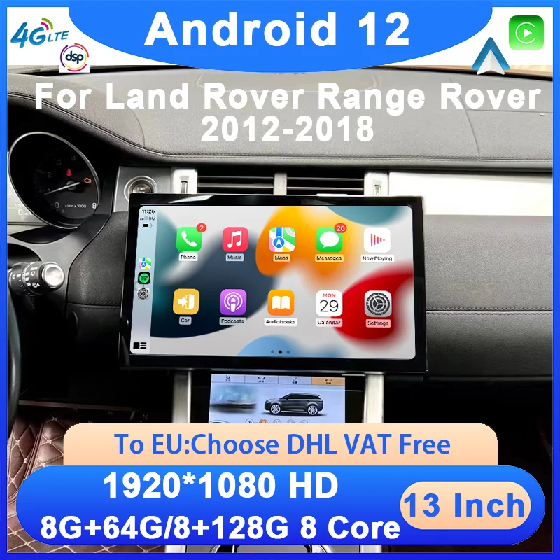 

Android12 Car Radio For Land Rover Range Rover Sport Vogue Evoque Bosch Haman Host DSP Carplay Android Auto Large Screen 13 Inch