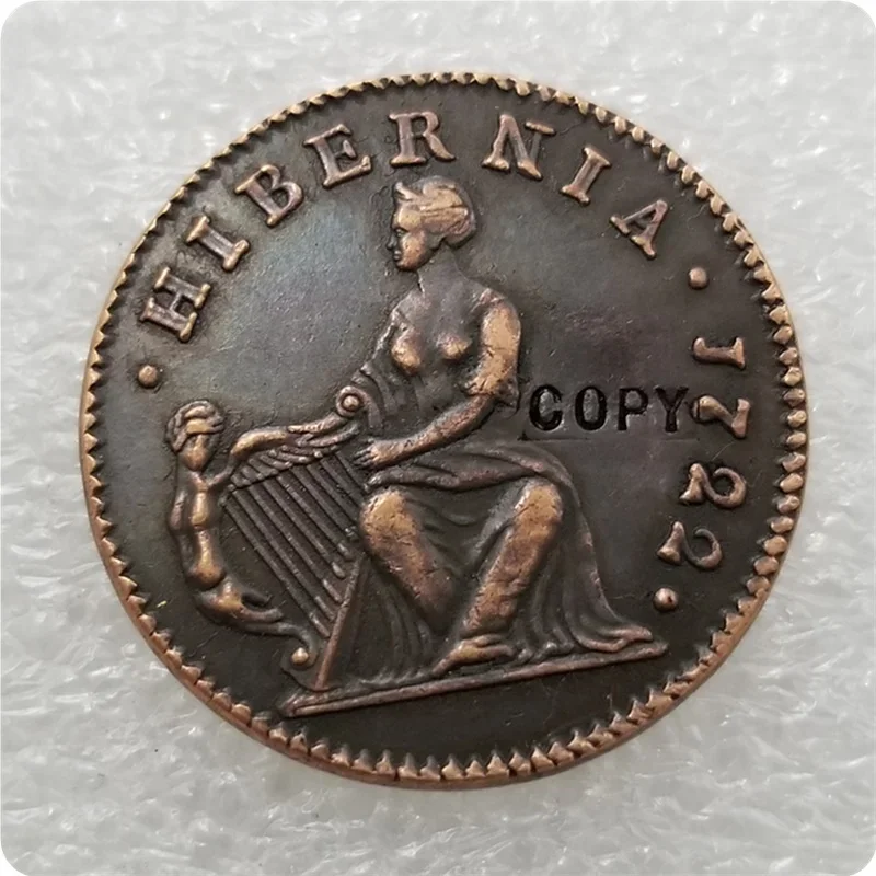 Type #1:1722 Ireland Copper Copy Coin commemorative coins Challenge Pocket Coins Christmas Gifts