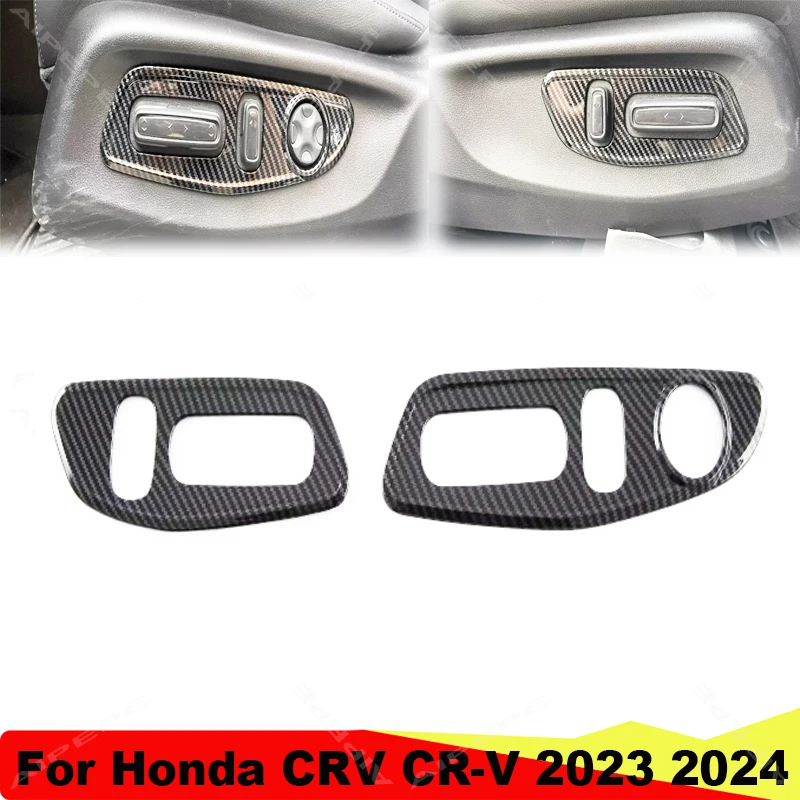 

For Honda CR-V CRV 2023 2024 Carbon Fiber Seat Adjustment Switch Button Panel Cover Trim Bezel Interior Accessories Car Styling