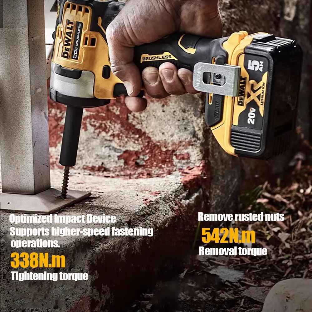 DEWALT 20V MAX* 1/2 in. Cordless Impact Wrench with Hog Ring Anvil (Tool Only) (DCF911)