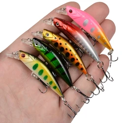 1Pcs Sinking Minnow Fishing Lures 5.5cm 6g Artificial Wobbler Crankbaits Isca For Bass Pike Hard Bait Fihsing Tackle