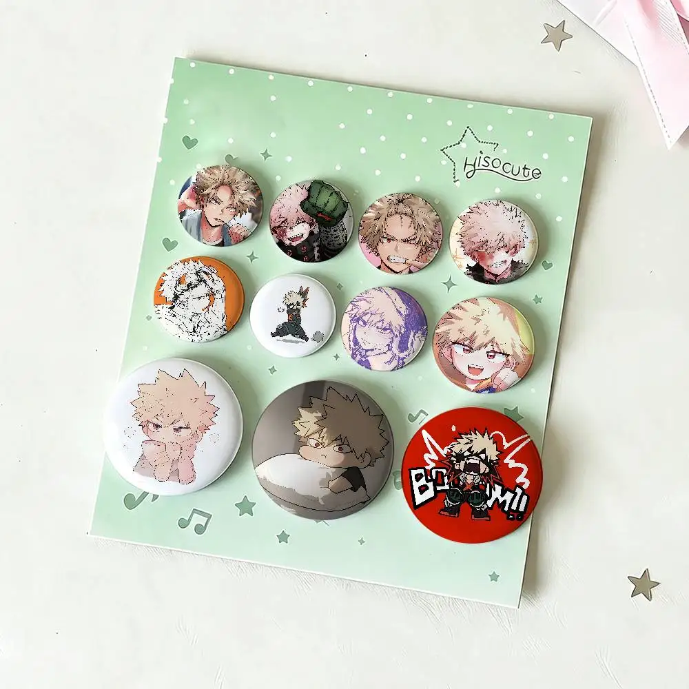 K-Katsukis Bakugos Badges Tinplate Soft Button Pin Brooch Metal Badge Custom Jewelry Accessories Hat Bag Lapel