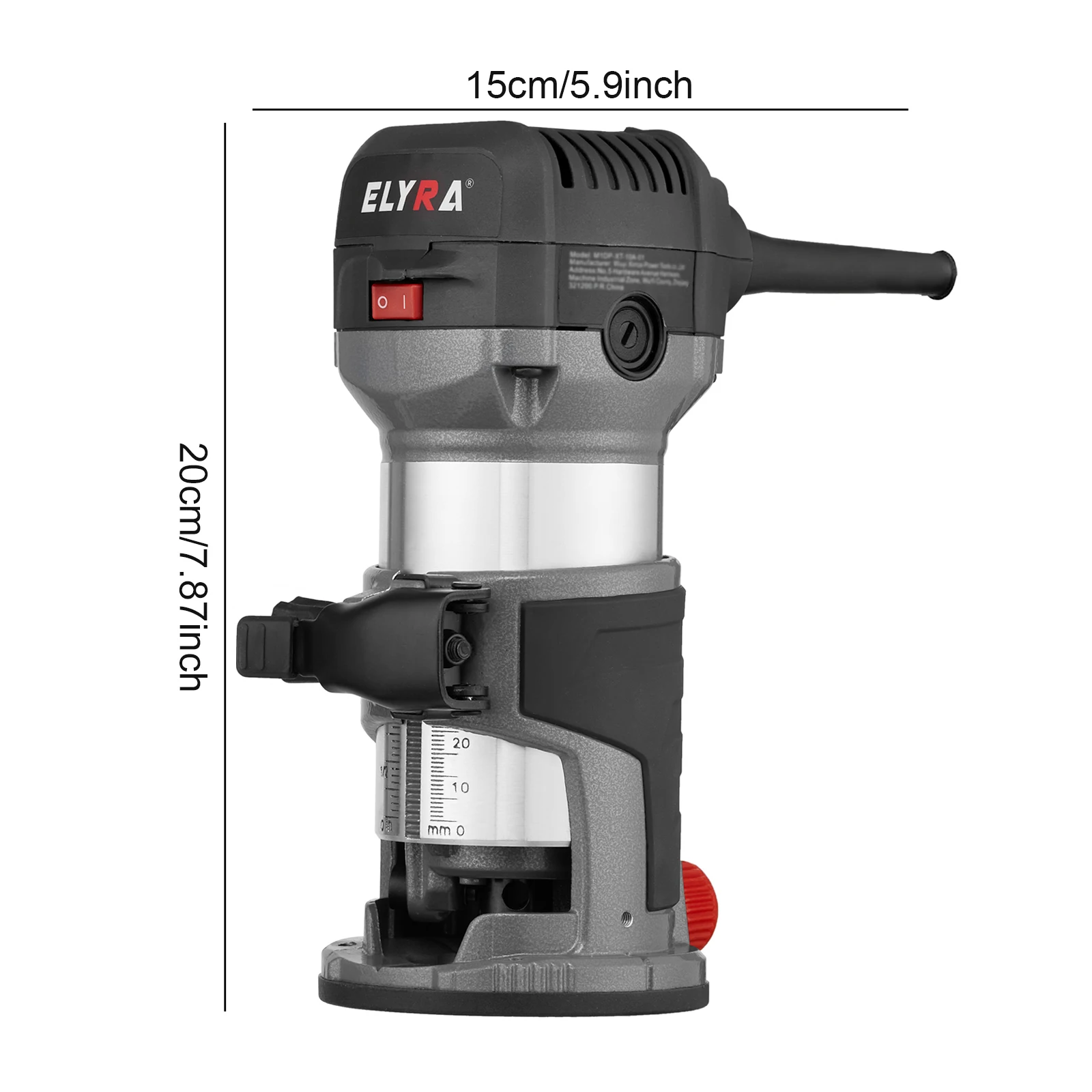 710W Elektrische Handfräse mit variabler Geschwindigkeit 33000 U/min Holzfräser mit 5 Hartmetall-Schneidköpfen Professionelles Werkzeug – Detail 4
