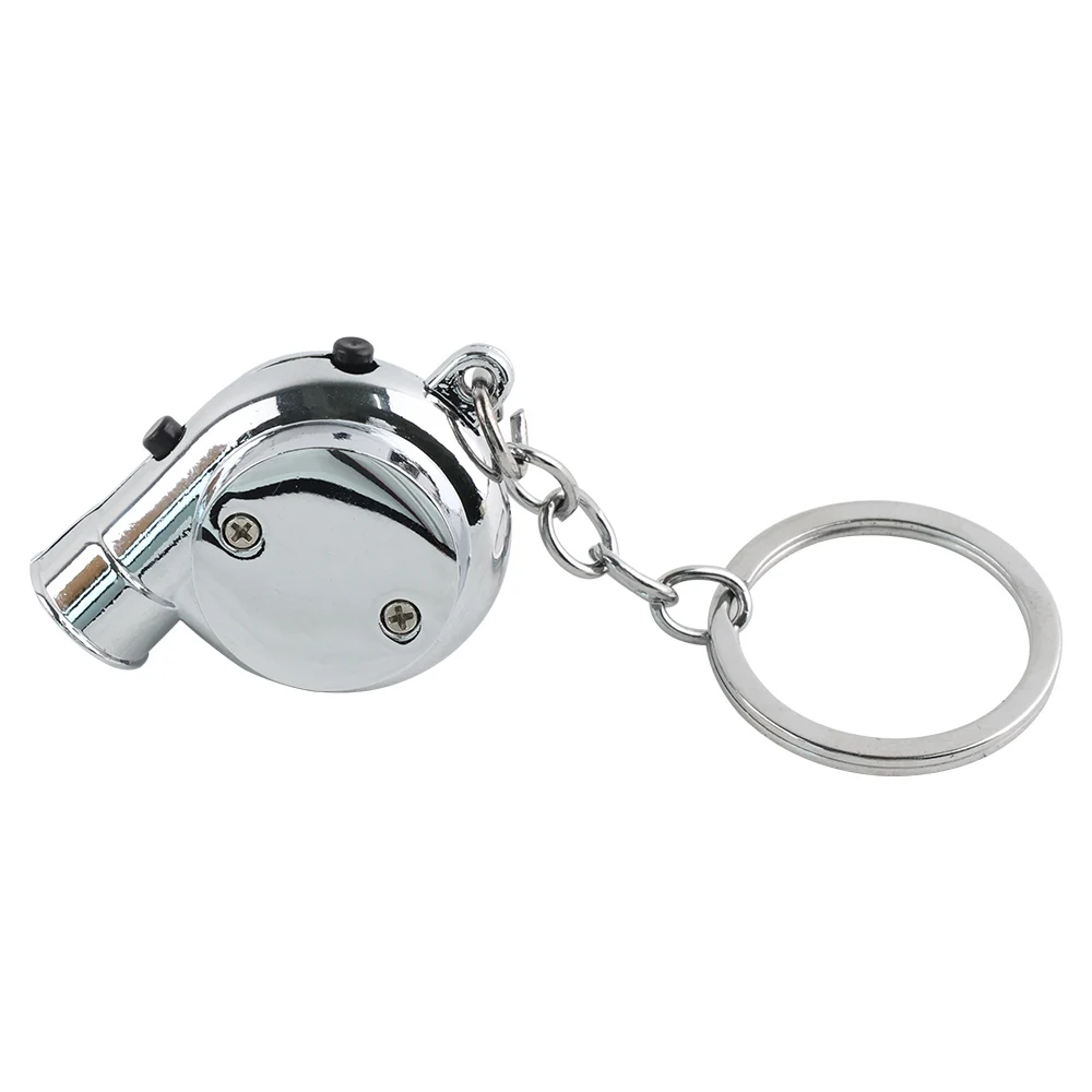 USB LED Mini Turbo Sound Turbocharger Keychain Spinning Turbine Key Chain Ring Keyring Keyfob Car Keyring Car