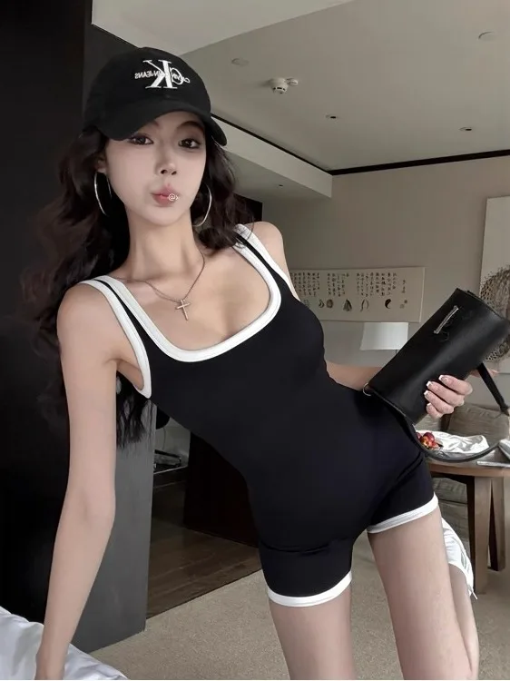 

Women's Speed Suit Swimsuit Thai Sle V-ne High Elastici Qui Dry Fiber Inner Chlorine Resistant Swimwear