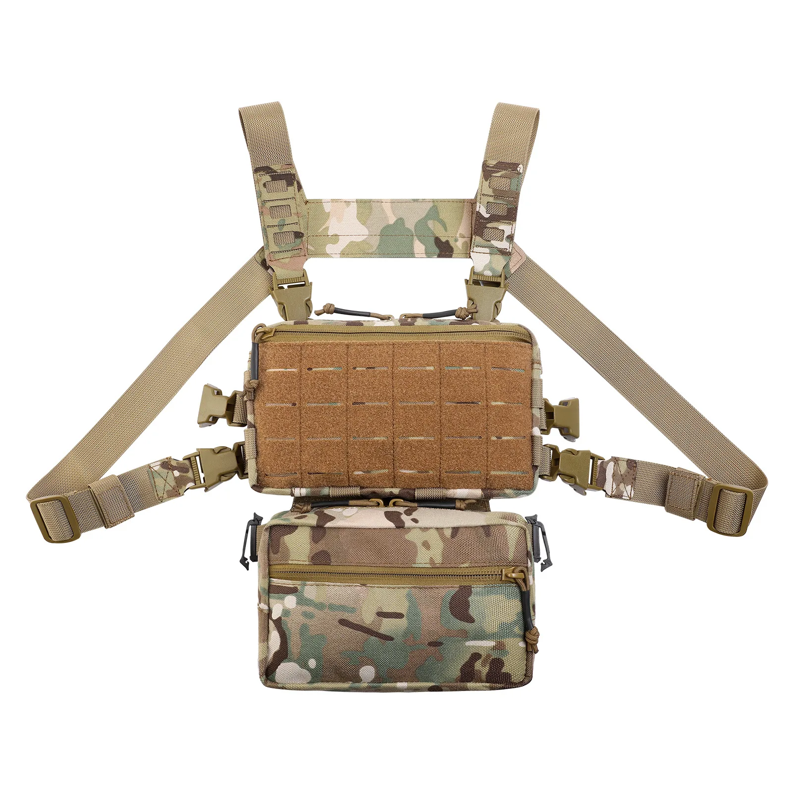 Outdoor Tactical Chest Bag MOLLE Accessory Bag Running Sports Vest Multi-functional Shoulder Bag