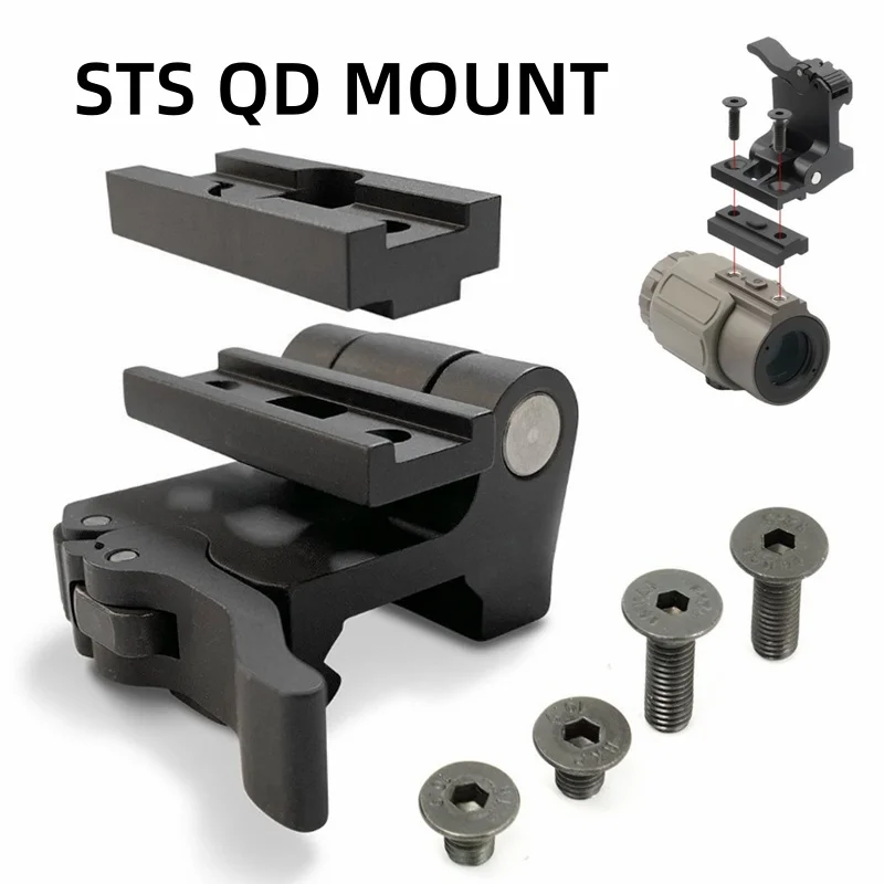 Switch To Side Mount STS Mount for Evolution Gear and Original G33 G43 G45 Magnifier with 7mm Riser Magnifier Accessories