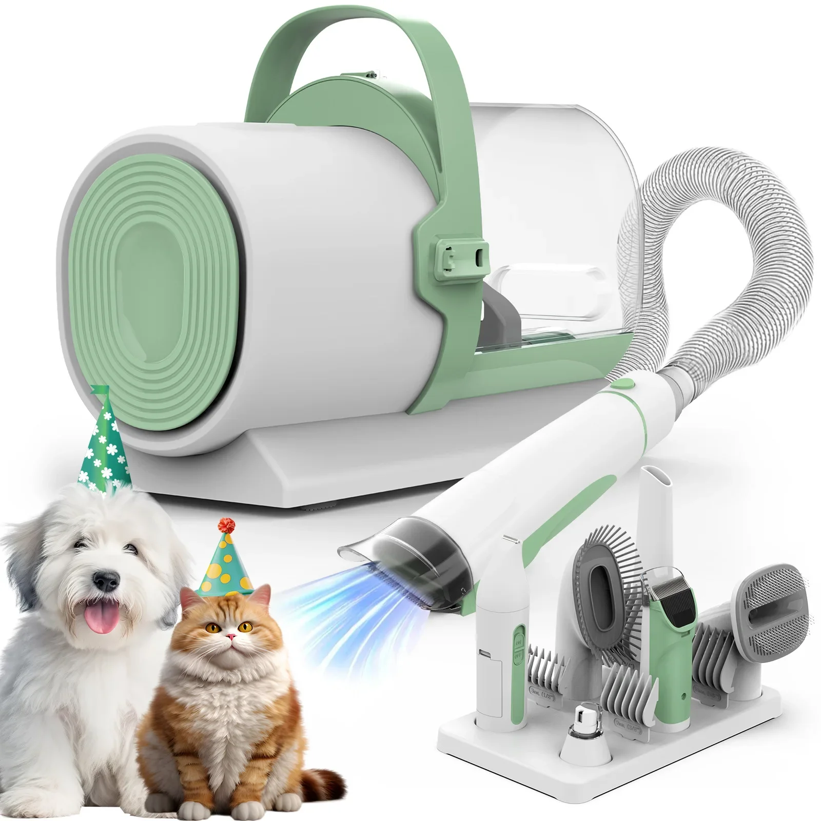 Pet Products Pet Trimmer Suction Hair Pulling All-in-one Dog Multi-functional Cat And Dog Electric Clippers