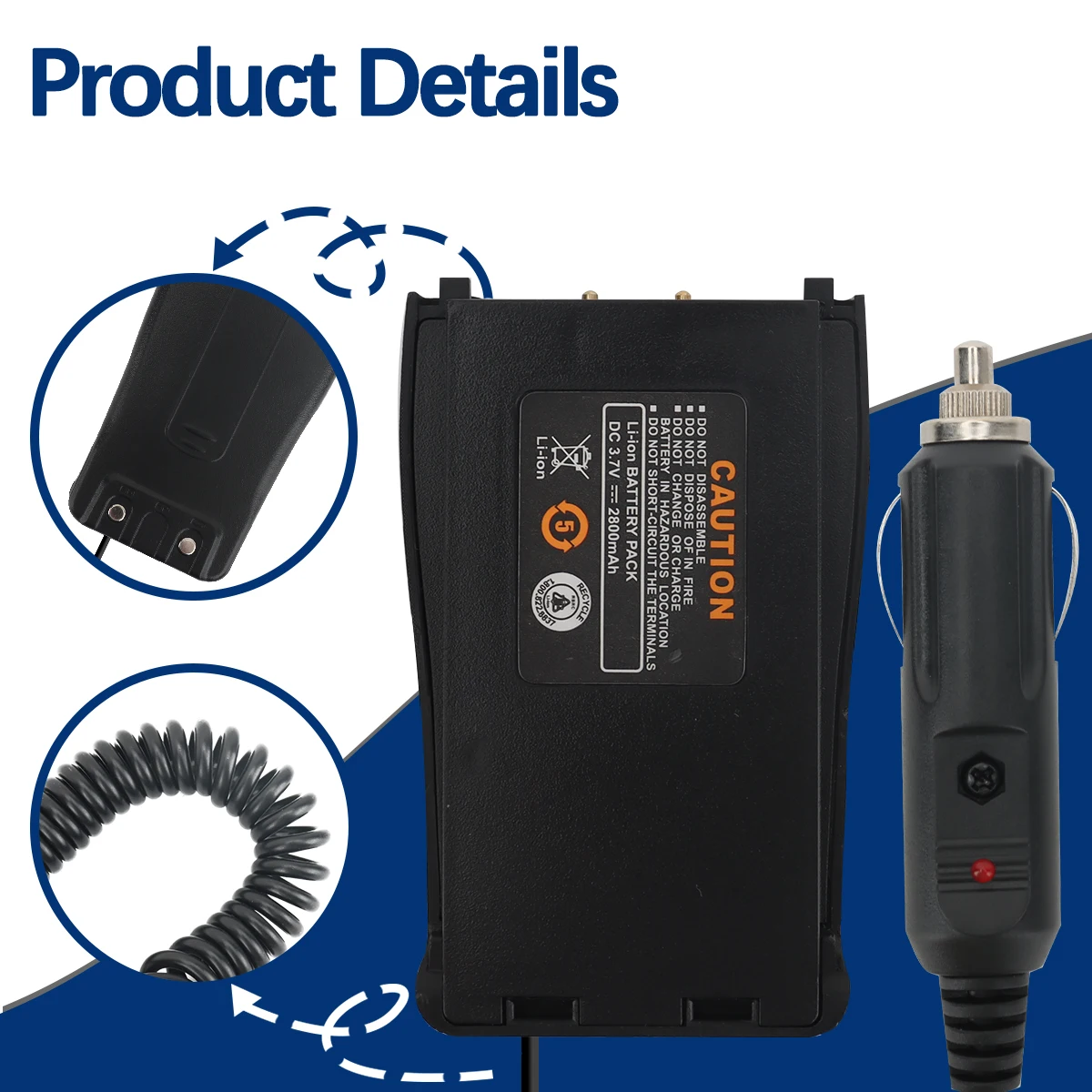 Baofeng BF-888S eliminador de batería para radio bidireccional - imagen 2