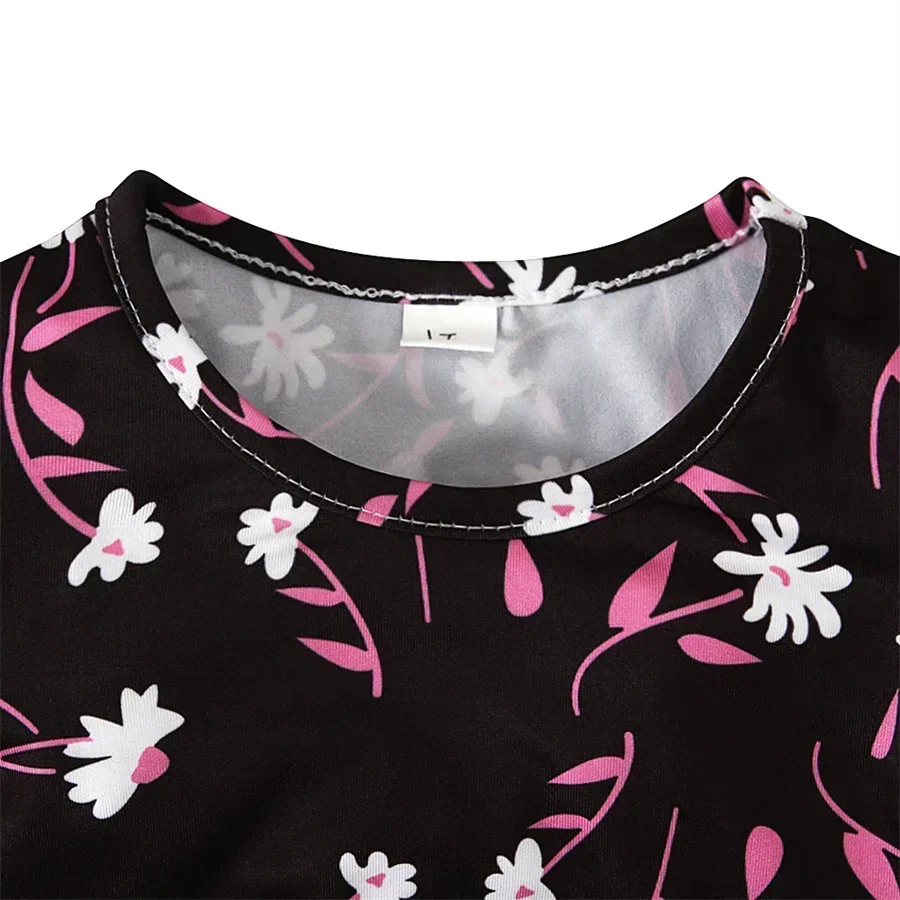 Muslim Girls Abaya Flower Print Hijab Maxi Prayer Dress Headscarf Sets Cute Kids Islamic Arab Robe Kaftan Dubai Ramadan Clothes