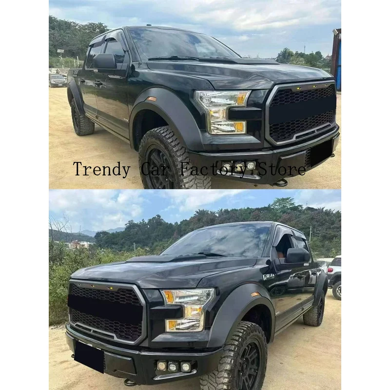 

Front Rear Wheel Arches Eyebrow Protector For F-150 F150 2015 2016 2017 ABS Fender Flare Mudguards