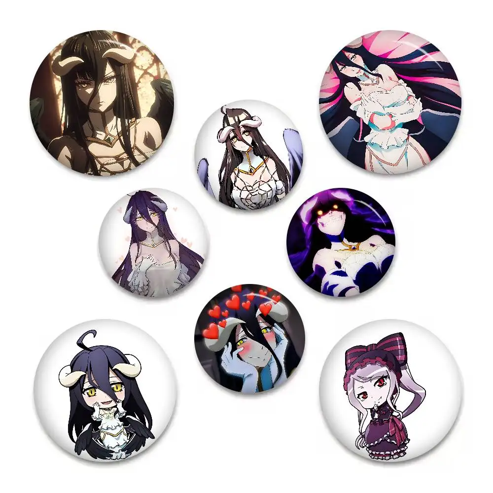 Cartoon-O-Overlord Creator Tinplate Pin Button Custom Anime Role Old-school Brooch Cartoon Collar Badge Jewelry Gift Fans