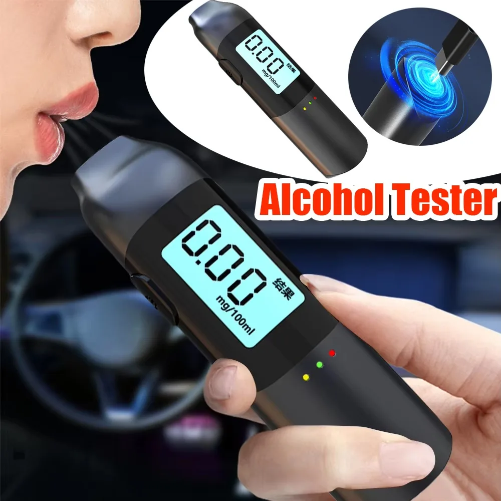 

Ручной цифровой алкотестер, высокоточный алкотестер, USB перезаряжаемый портативный мини-метр, тестер выдувания, детектор