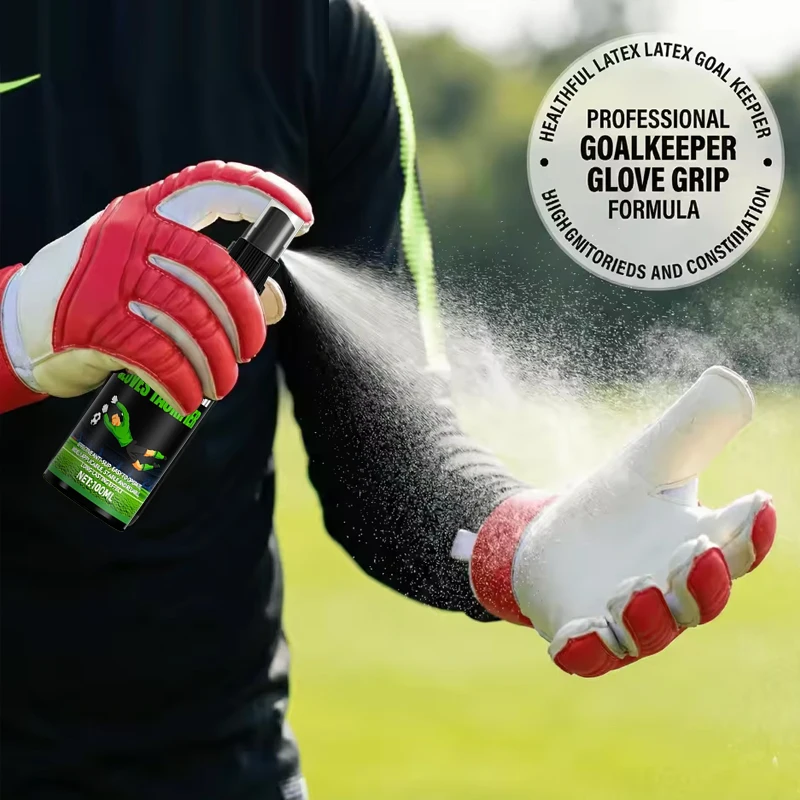 Goalkeeper Gloves Tackifier, Professional Grip Enhancer Spray, Legal For Matchplay Anti-Slip Football Glove Adhesive, 100ml
