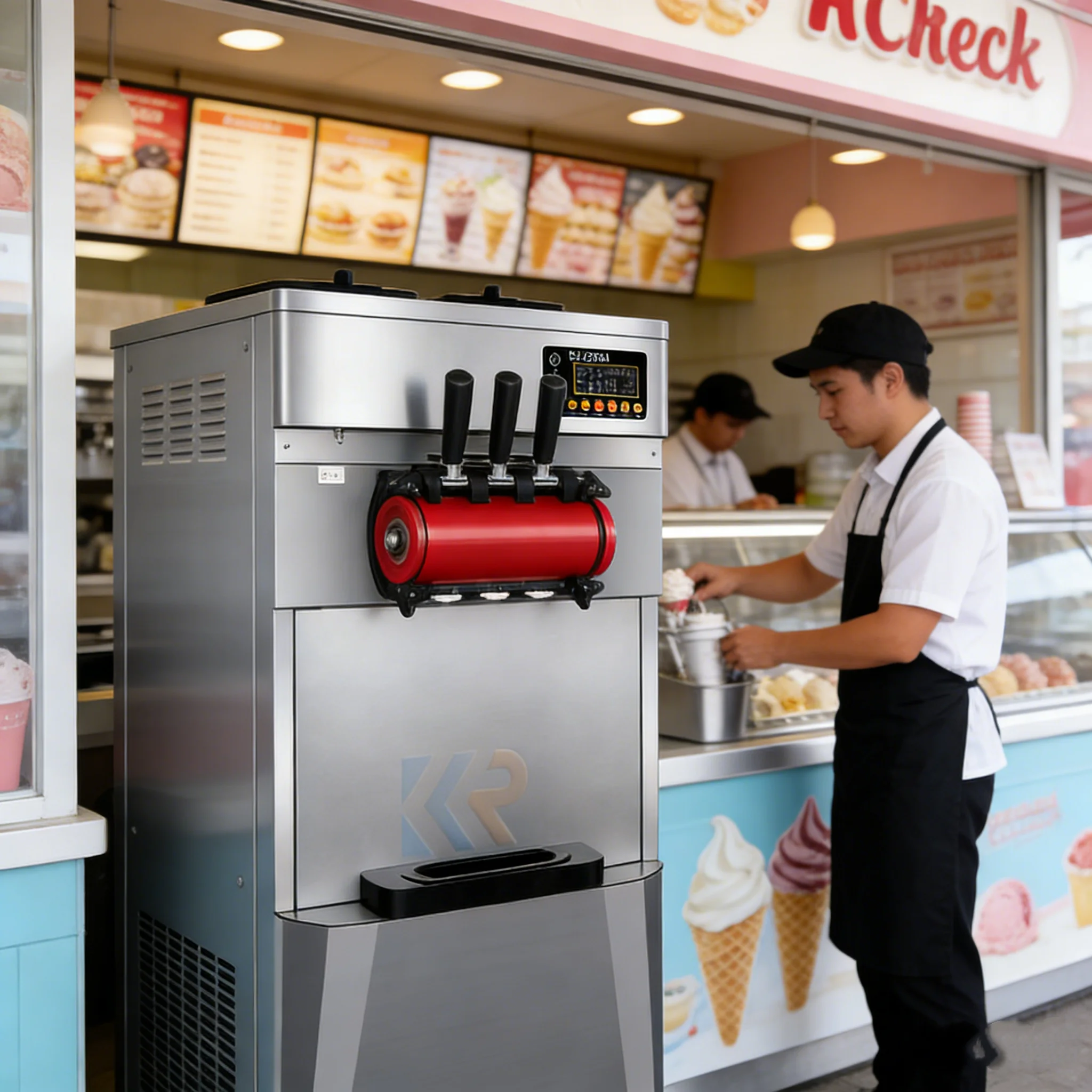 

Коммерческая электрическая машина для мягкого мороженого, 18 л/ч, 3 вкуса, для сладких рожков, 110В/220В