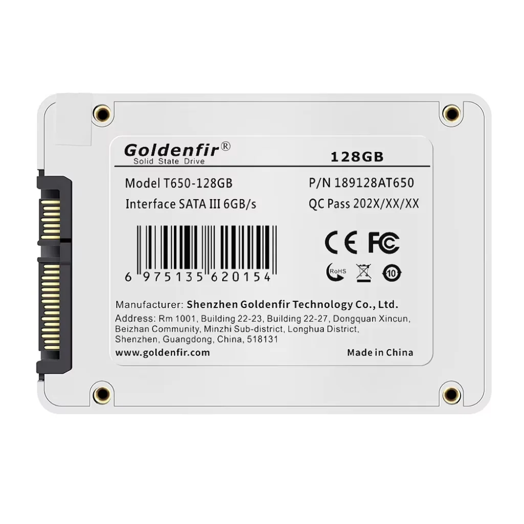 Goldenfir Original T650 SSD 2.5 Portable Storage Hot Selling 128GB Goldenfir Original T650 SSD 2.5 Portable Storage Hot Selling 128GB