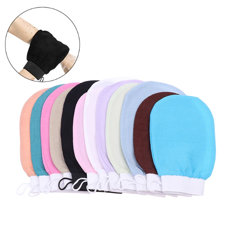 1Pc Body Scrubber Bath Brush Double Sided Hammam Scrub Mitt Magic Peeling Glove Exfoliating Tan Removal Mitt