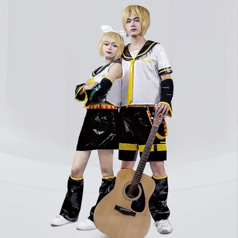 Mirror tone Gemini cos mirror ringtone mirror sound with sister and brother formula uniform COSPLAY patent leather school unifor