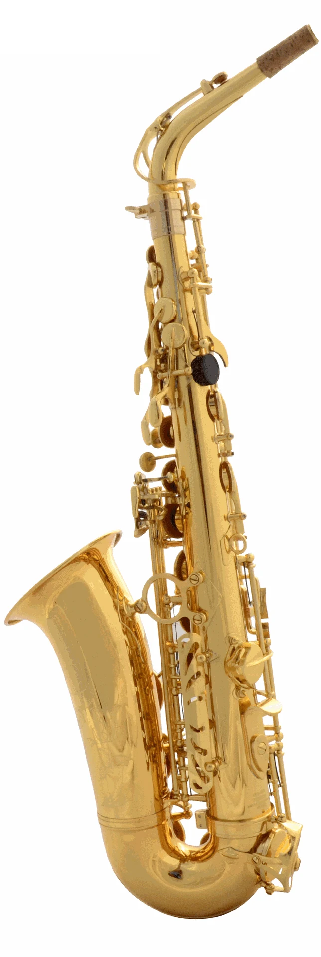 Senior professional alto E-flat electrophoretic gold one-piece large guard saxophone