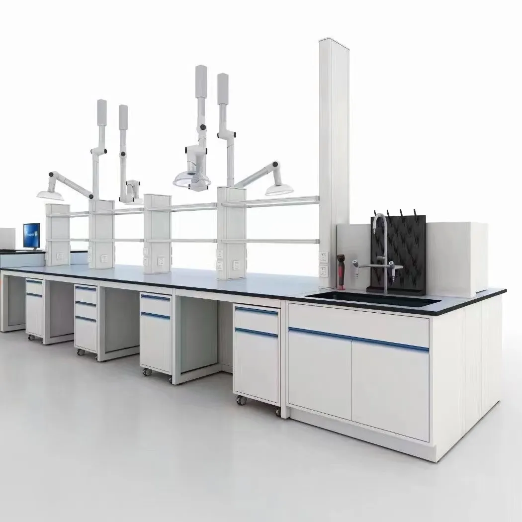 Customizable Lab Table Lab Side Bench Made Of Steel Frame, Reinforced Wall Desk Structures, Multi-functional Lab Work Tables