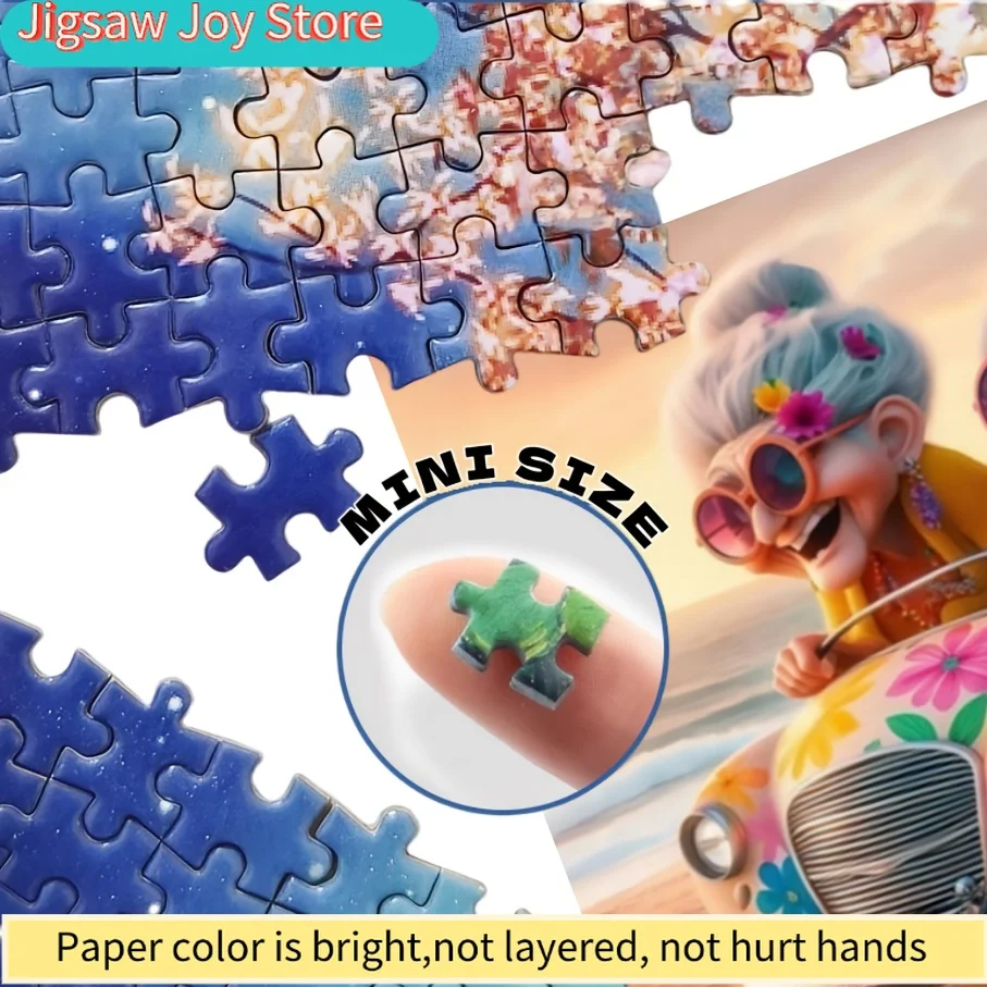 1 Pudełko (500 elementów) Puzzle dla dorosłych, papierowe puzzle do malowania, zabawna i edukacyjna gra, dekoracja domu, dekoracja ścienna, prezent dla przyjaciela