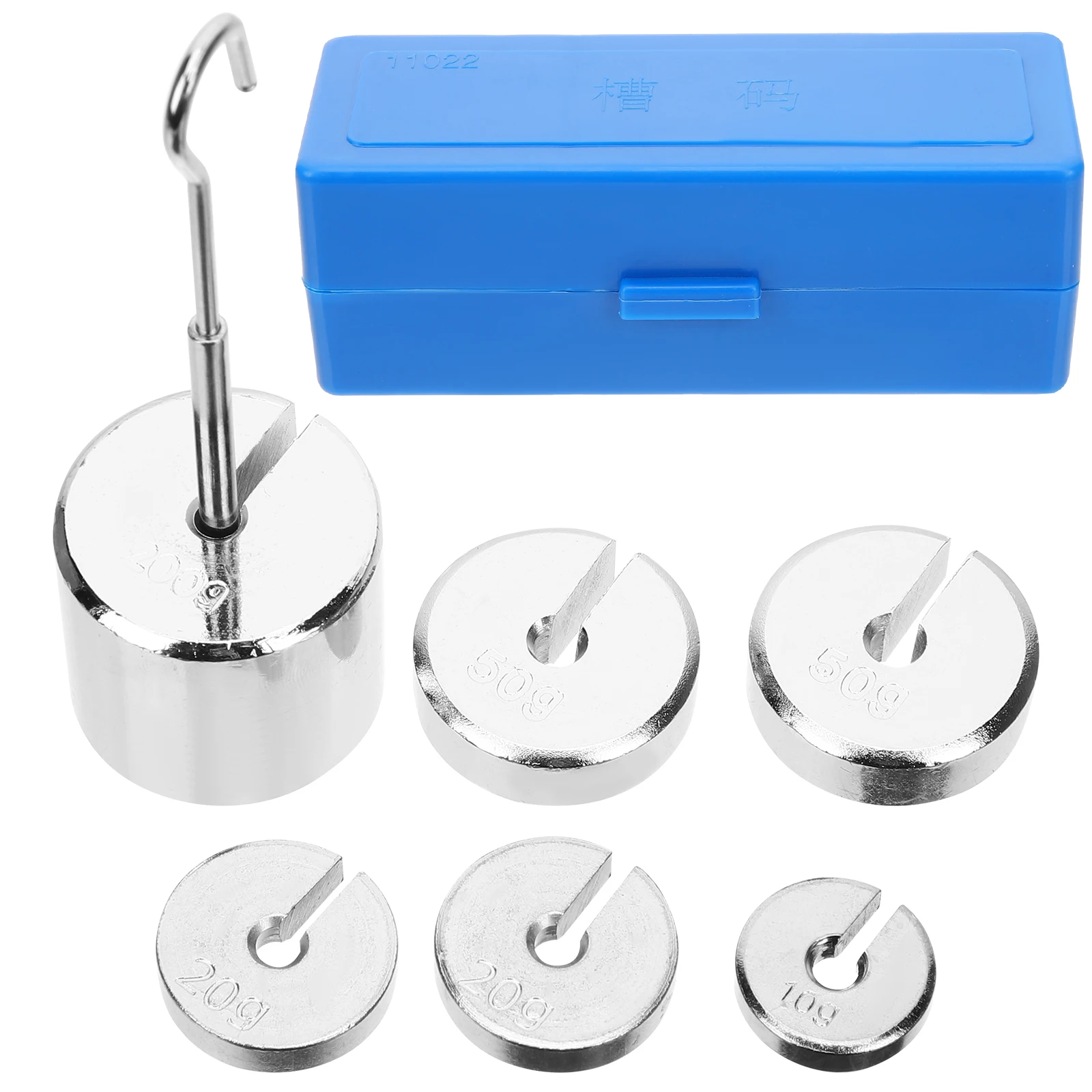 

Slotted Mass Weights 350g Metal Physics Lab Mechanics Instruments Set with Hanger Hook Small Weights for Experiments