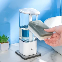 Distributeur automatique de savon liquide de 500ml, mains libres, désinfectant sans contact, à capteur intelligent, pour la cuisine et la salle de bains