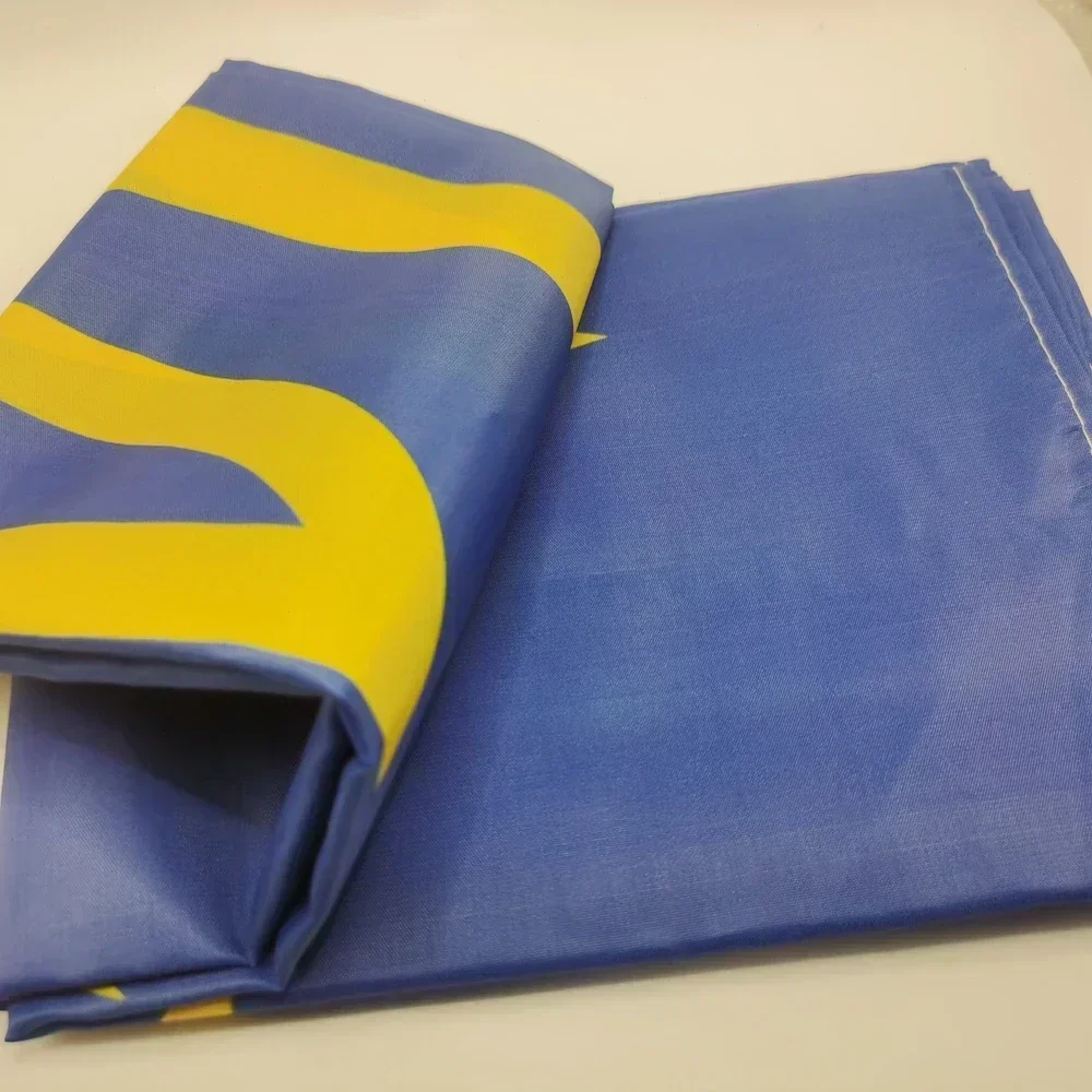 EU Ukraine Flag 90x150cm Durable Polyester Outdoor Banner for Solidarity Events EU Support Wall Garden International Day Decor