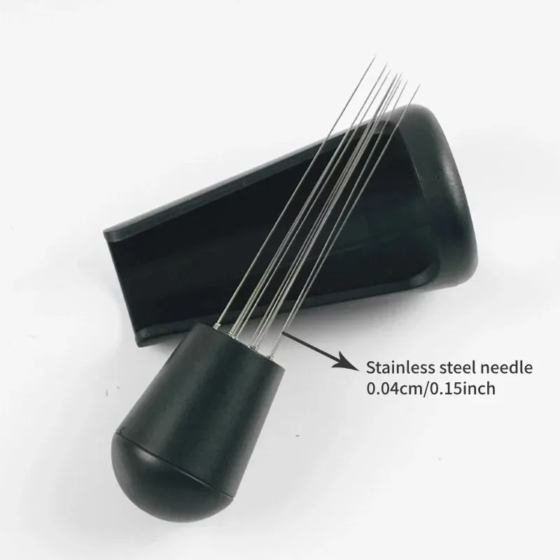 Wood Handle Needle Coffee Distributor Espresso Powder Stirrer Hand Distribution Tool For Home Cafe Barista Use view 3