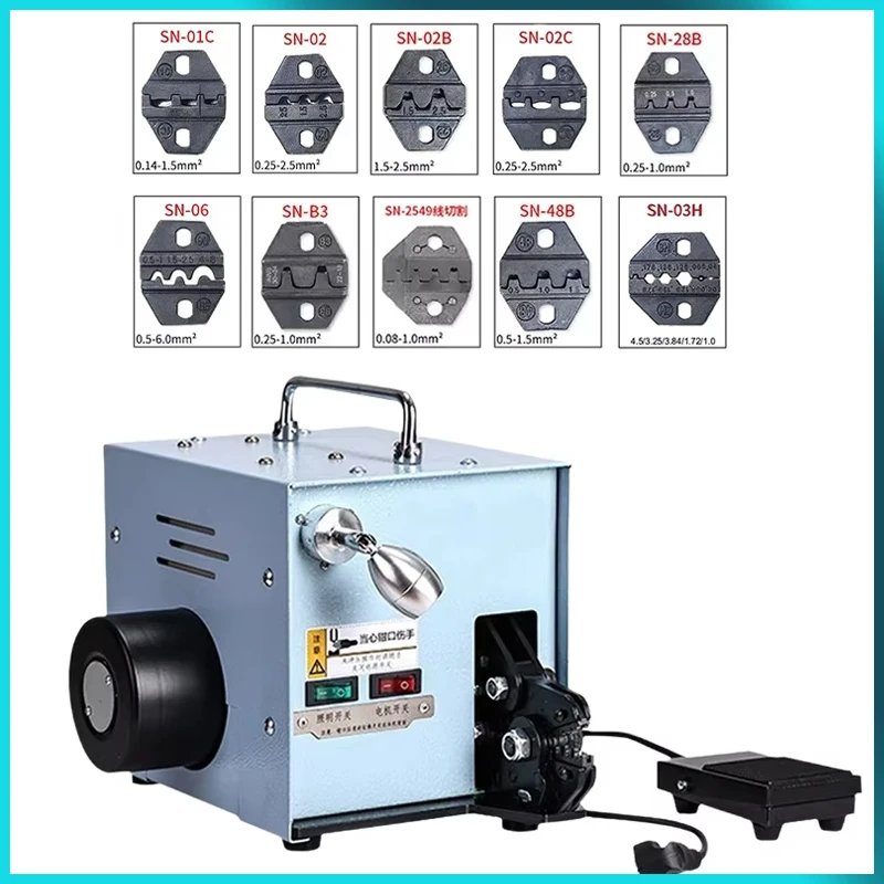 2026 New toolElectric Terminal Crimper Crimping Machine for  Pont/Tubular/Pre-insulated/Bare Terminal Crimper 0.25-6mm² Die Cri
