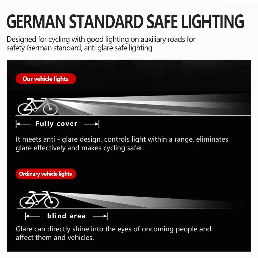 4* T6 LED Bicycle Flashlight 2000mAh Rechargeable Mountain Bicycle Lamp Power Display Bicycle Flashlight with 120 dB Speaker