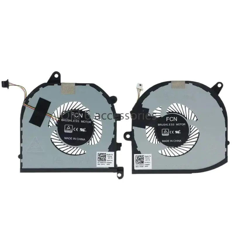 New For Dell XPS 15 9570 7590 Precision 5530 P56F002 Laptop CPU GPU Cooling Fan @%